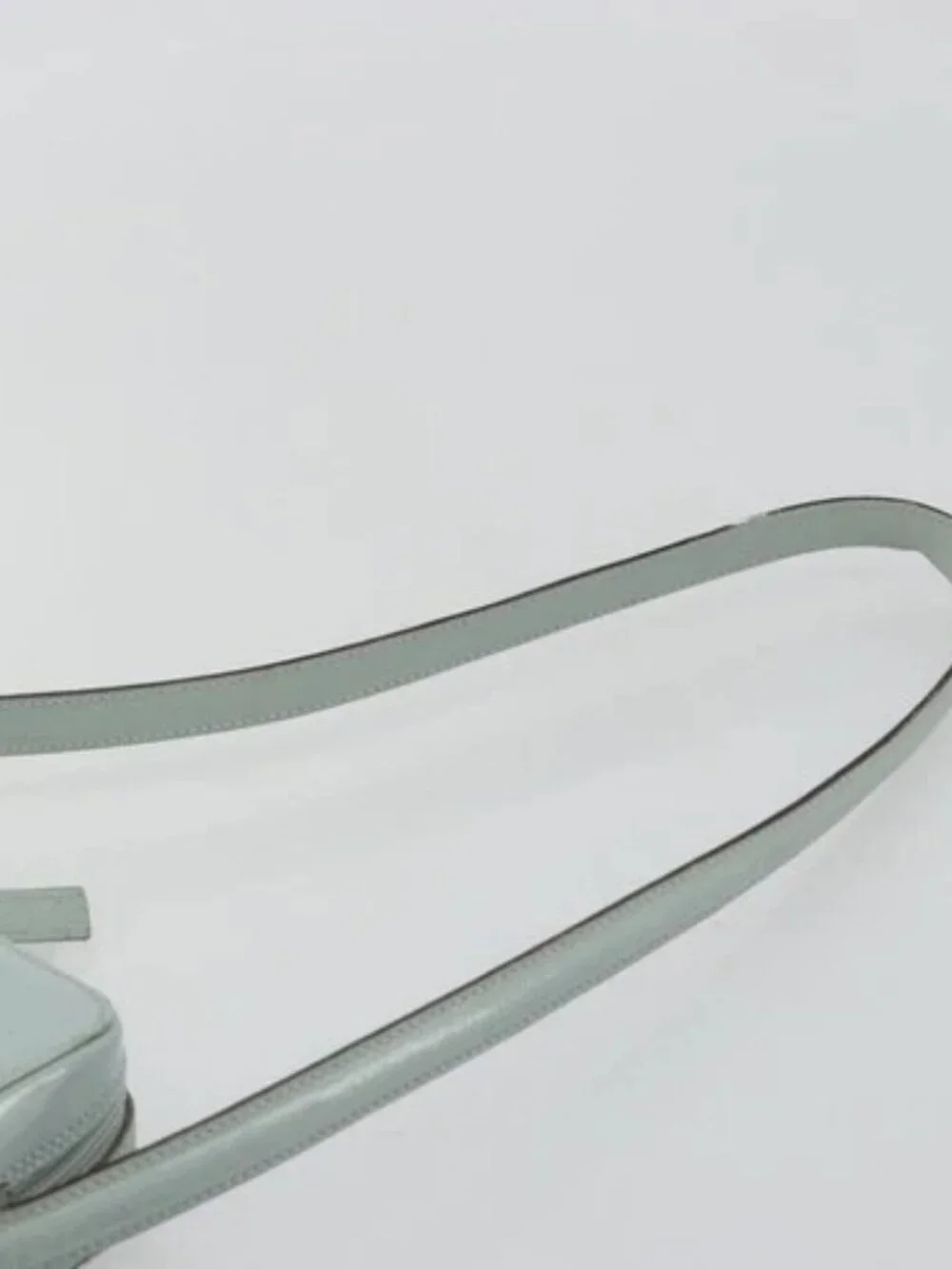GUCCI Shoulder Bag Patent leather Light Blue Silver Auth ep14972
